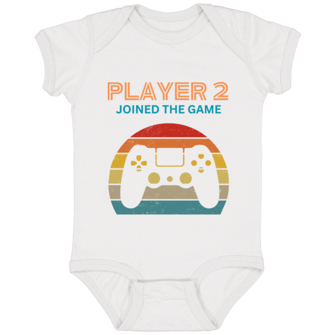 Matching Father and Baby T-Shirt and Onesie, Player 1 and Player 2