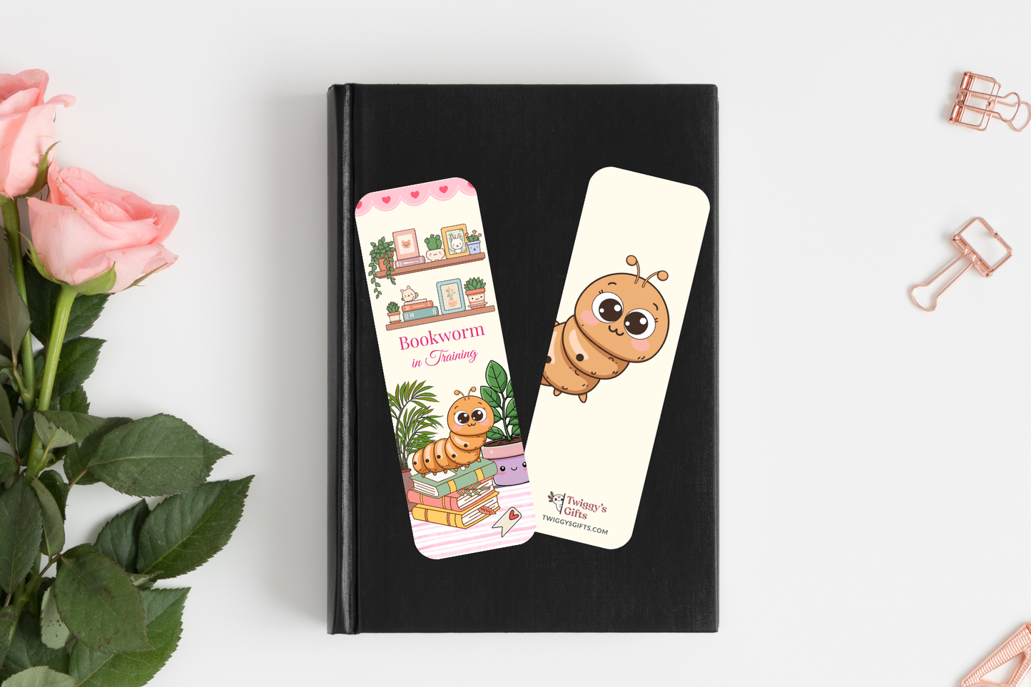 Cute Bookworm Bookmark for Kids | Bookworm in Training Reading Bookmark | Kawaii Reader Gift | Cute Stationery for Book Lovers