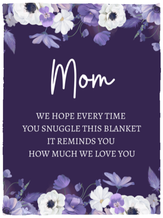A Hug in Every Stitch: Cozy Blanket for Mom with a Heartfelt Message