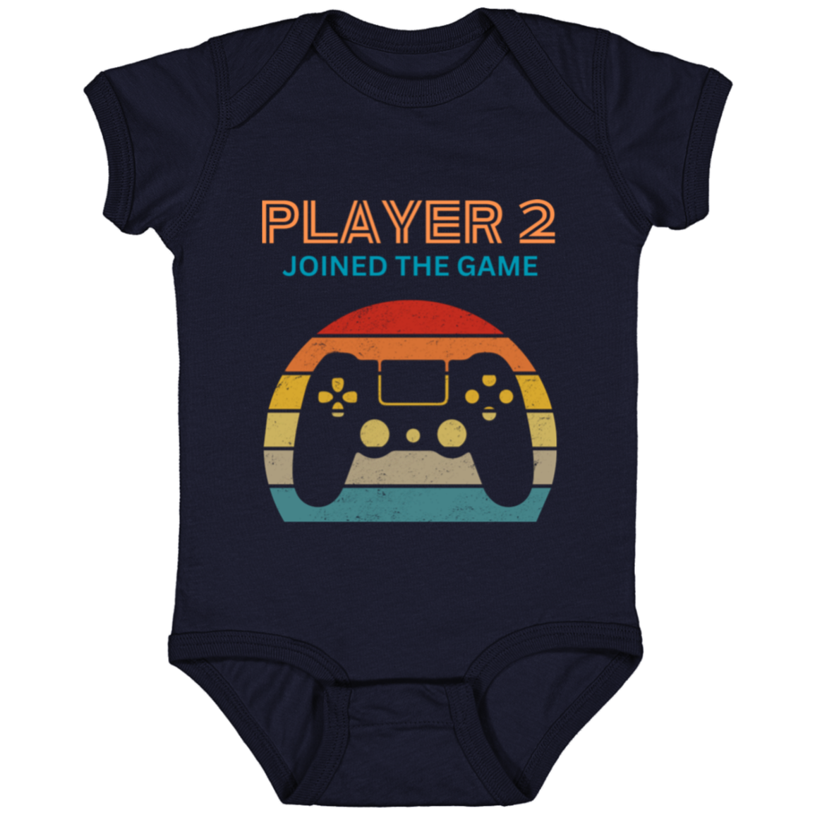Matching Father and Baby T-Shirt and Onesie, Player 1 and Player 2