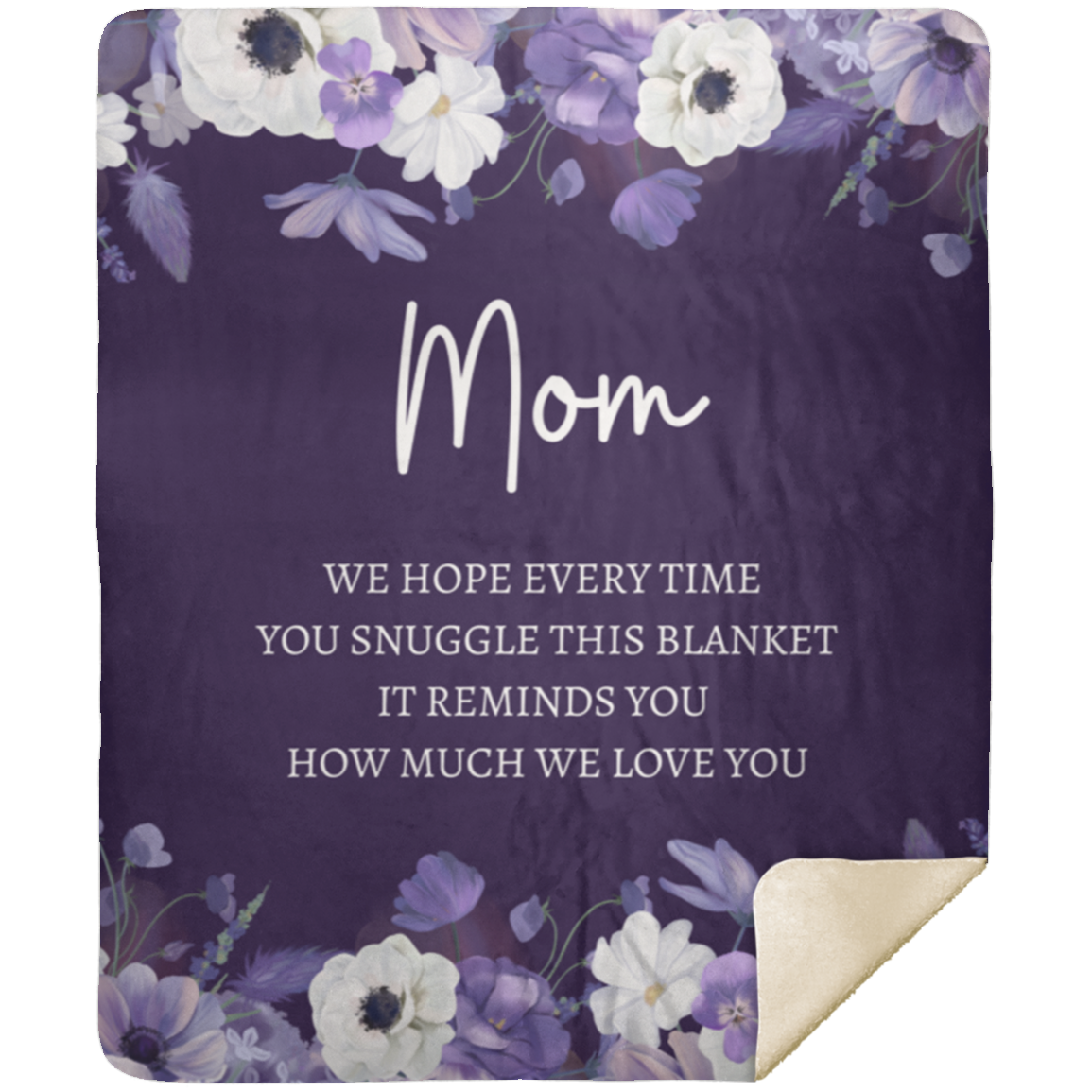 A Hug in Every Stitch: Cozy Blanket for Mom with a Heartfelt Message