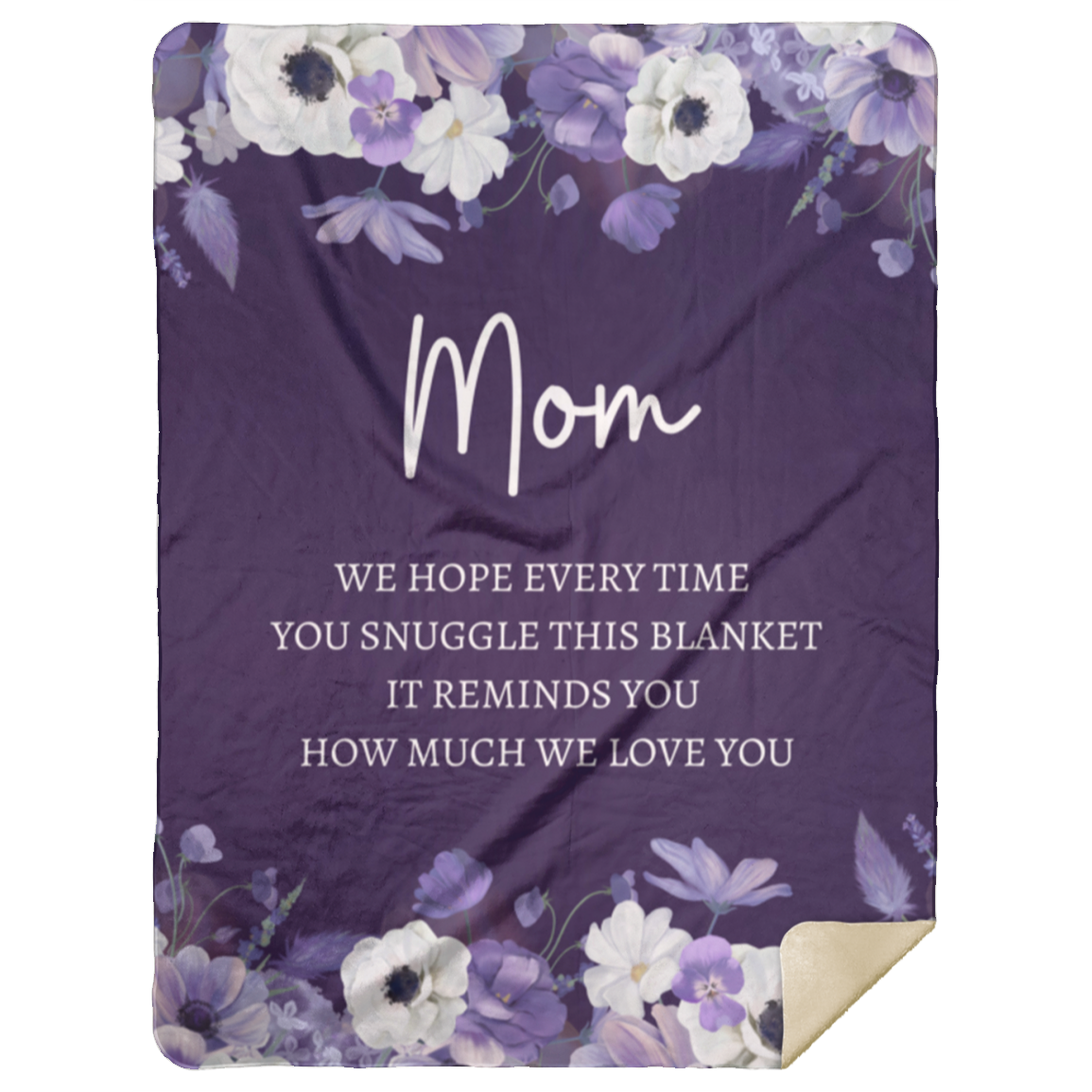 A Hug in Every Stitch: Cozy Blanket for Mom with a Heartfelt Message