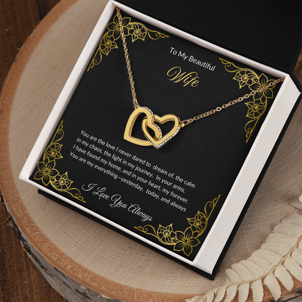 Forever in My Heart: Two Heart Pendant Necklace for My Wife