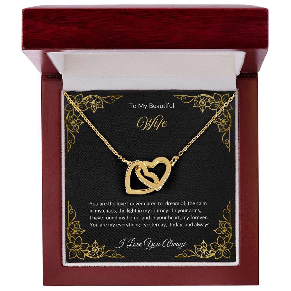 Forever in My Heart: Two Heart Pendant Necklace for My Wife